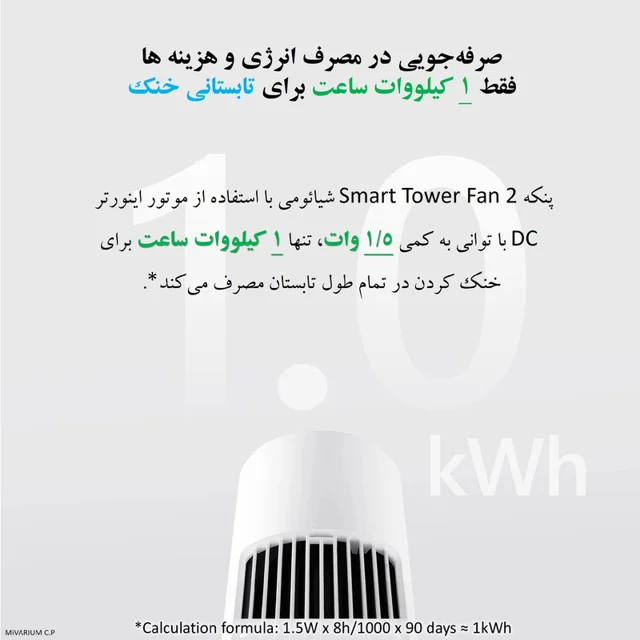 پنکه ایستاده 24 وات شیائومی مدل Smart Tower Fan 2 101810951